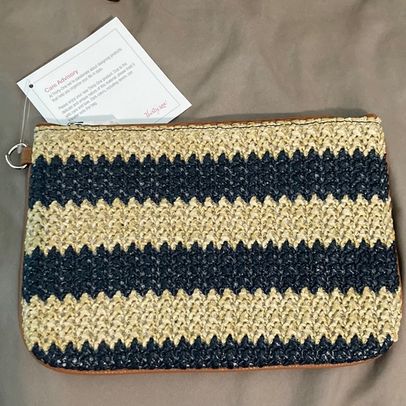 Thirty-one Navy Striped Straw Rubie mini - Picture 1 of 5